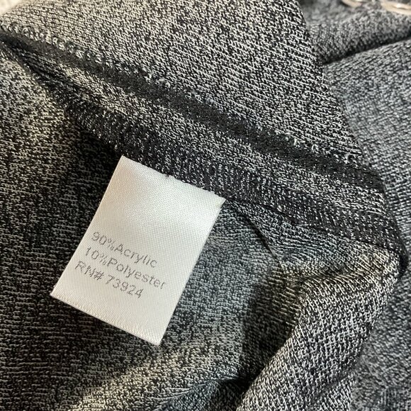 Misook Knit Jacket Duster Sz 0X Gray Long Open-Front Grommet Eyelet Details - Picture 9 of 10